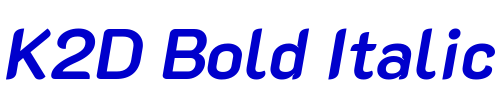 K2D Bold Italic fuente